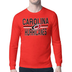 Carolina Hurricanes - Starter Mesh Look Team Name Long Sleeve T-Shirt Red