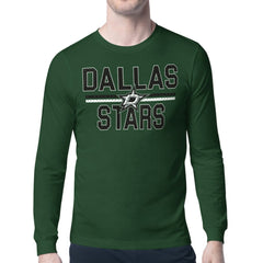 Dallas Stars - Starter Mesh Look Team Name Long Sleeve T-Shirt Green