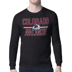 Colorado Avalanche - Starter Mesh Look Team Name Long Sleeve T-Shirt Black