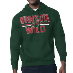 Minnesota Wild - Starter Mesh Look Team Name Logo Tri-Blend Pullover Hoodie Green
