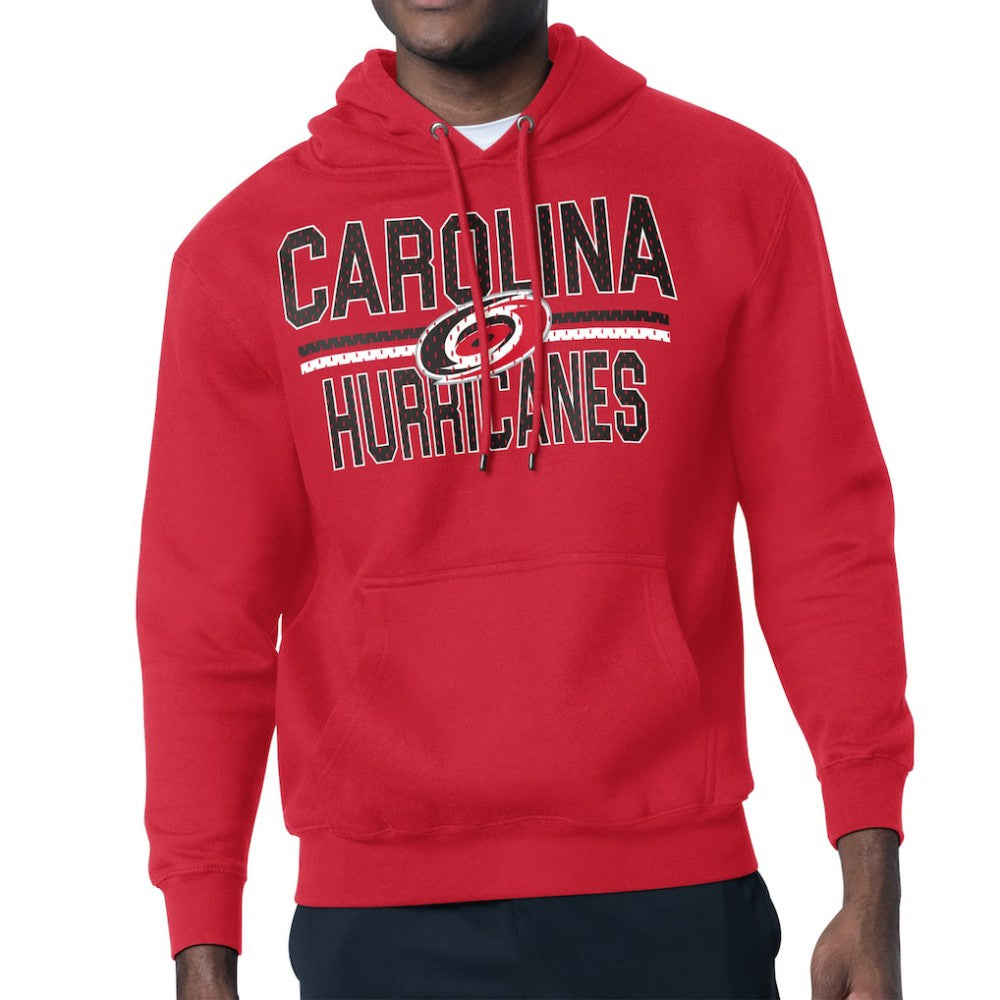 Carolina Hurricanes - Starter Mesh Look Team Name Logo Tri-Blend Pullover Hoodie Red