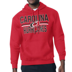 Carolina Hurricanes - Starter Mesh Look Team Name Logo Tri-Blend Pullover Hoodie Red