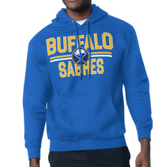 Buffalo Sabres - Starter Mesh Look Team Name Logo Tri-Blend Pullover Hoodie Royal