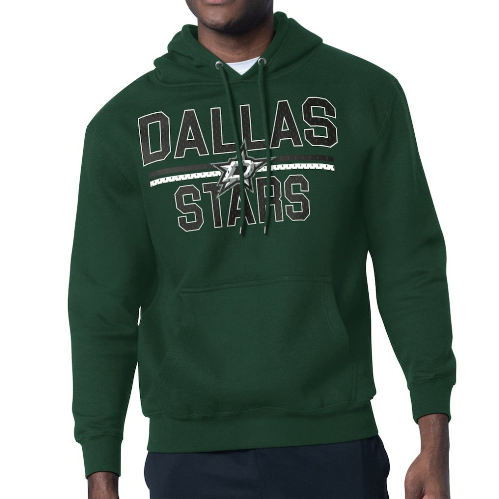 Dallas Stars - Starter Mesh Look Team Name Logo Tri-Blend Pullover Hoodie Green