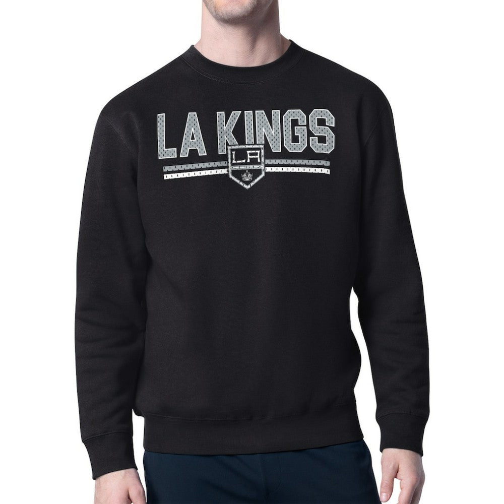 Los Angeles Kings - Starter Mesh Look Team Name Logo Pullover Sweatshirt Black
