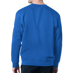 New York Rangers Starter Mesh Look Team Name Logo Pullover Sweatshirt Blue