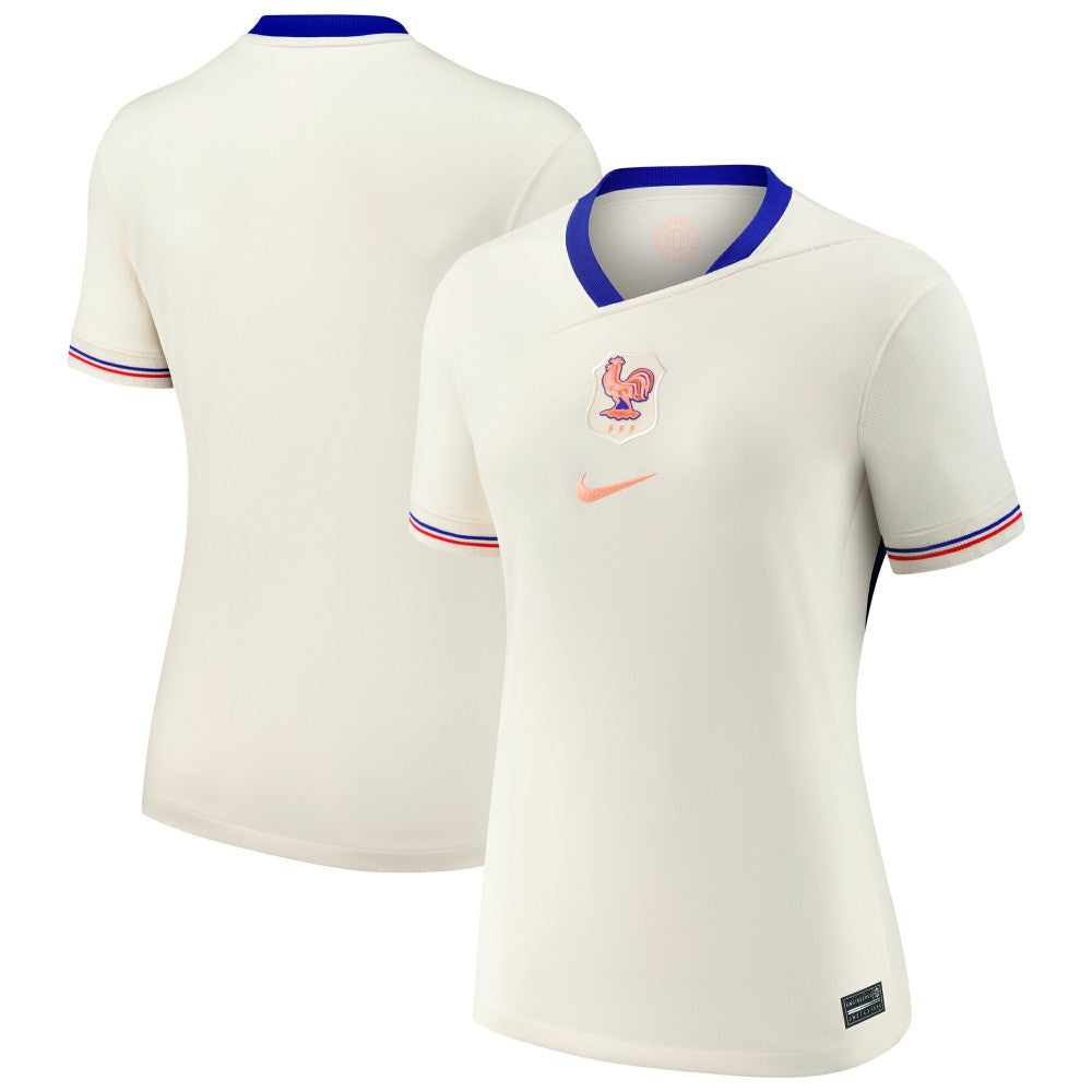 Nike France Women's National Team Women's 2025/26 Away Replica Jerseys - Cream