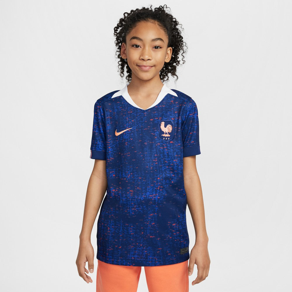 Nike France Women's National Team Youth 2025/26 Home Replica Jerseys - Blue