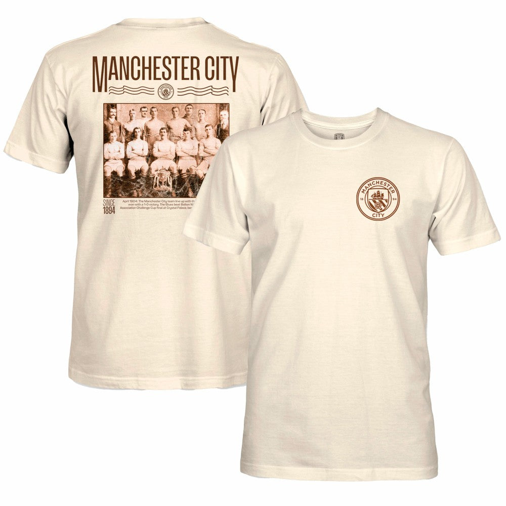 Manchester City 1863FC Vintage Photo T-Shirts - Natural