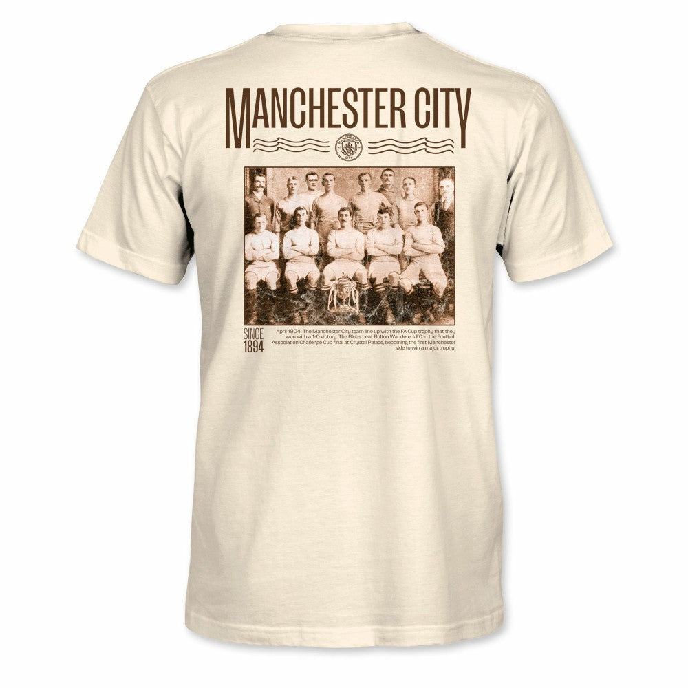 Manchester City 1863FC Vintage Photo T-Shirts - Natural