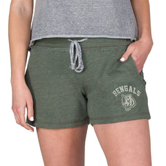 Cincinnati Bengals Concepts Sport Women's Mainstream French Terry Tri-Blend Shorts Green - NFL
