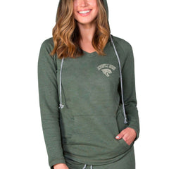 Jacksonville Jaguars Concepts Sport Women's Mainstream Terry Tri-Blend V-Neck Pullover Hoodie Green - NFL