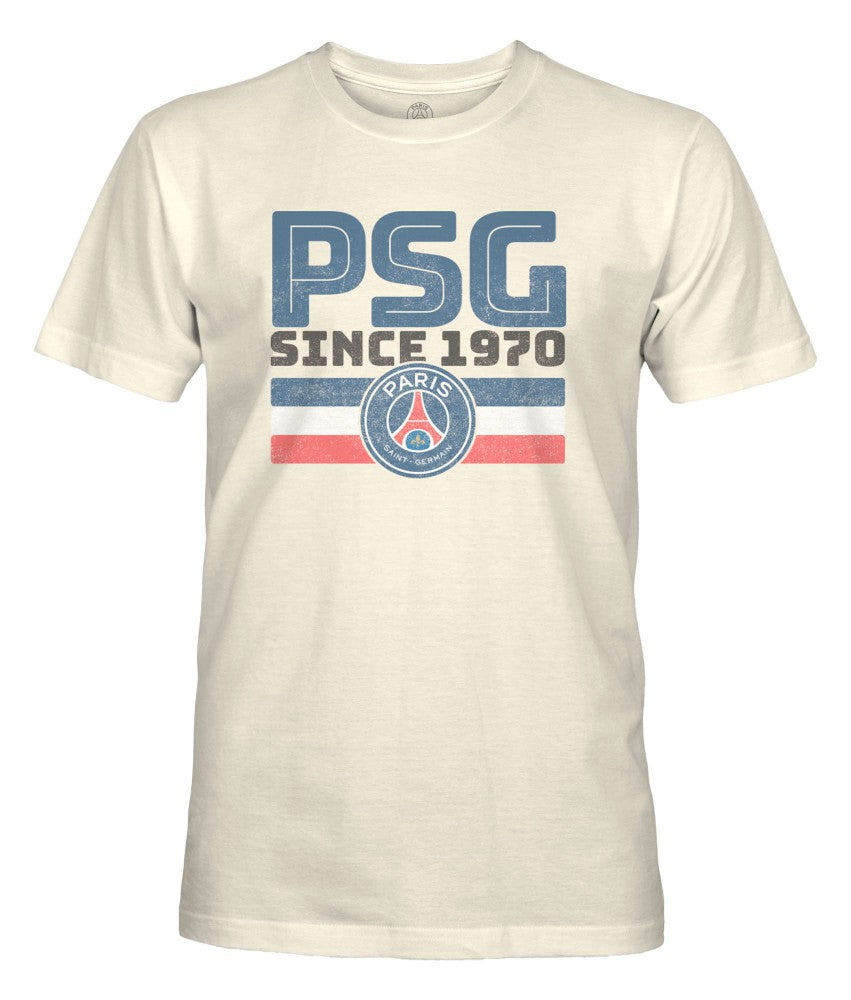 Paris Saint-Germain 1863FC Retro Stripes T-Shirts - Tan