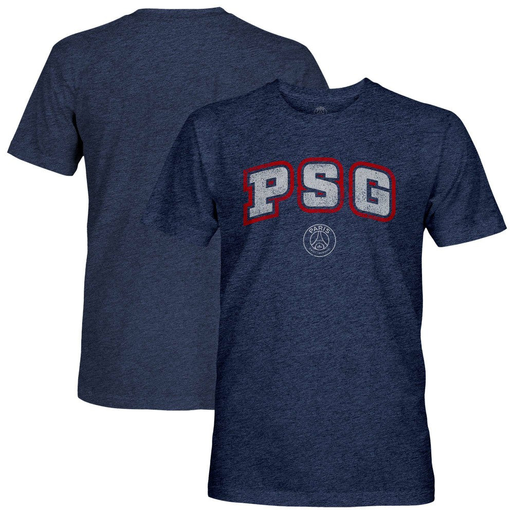 Paris Saint-Germain 1863FC Athletic Wordmark Vintage Tri-Blend T-Shirts - Navy