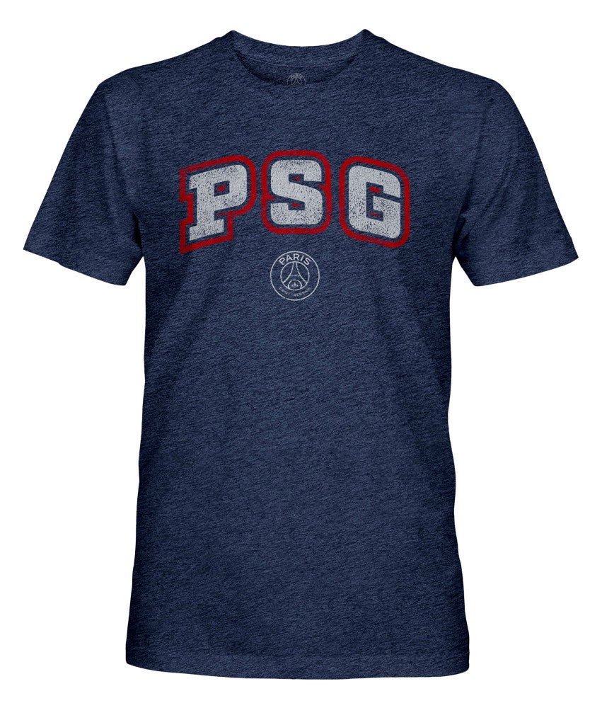 Paris Saint-Germain 1863FC Athletic Wordmark Vintage Tri-Blend T-Shirts - Navy