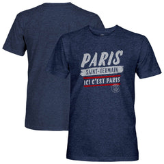 Paris Saint-Germain 1863FC Signage Vintage Tri-Blend T-Shirts - Navy