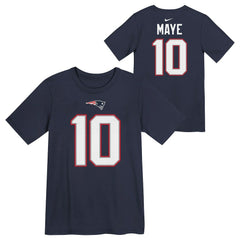 Drake Maye New England Patriots Preschool Player Name & Number T-Shirt Navy - Nike