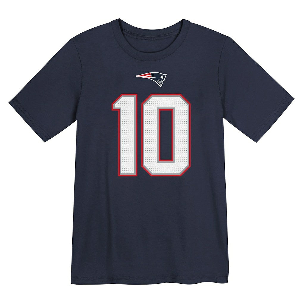 Drake Maye New England Patriots Preschool Player Name & Number T-Shirt Navy - Nike
