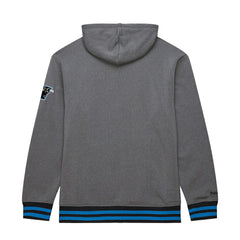 Carolina Panthers Vintage Logo Snow Washed Fleece Pullover Hoodie Heather Gray - Mitchell & Ness
