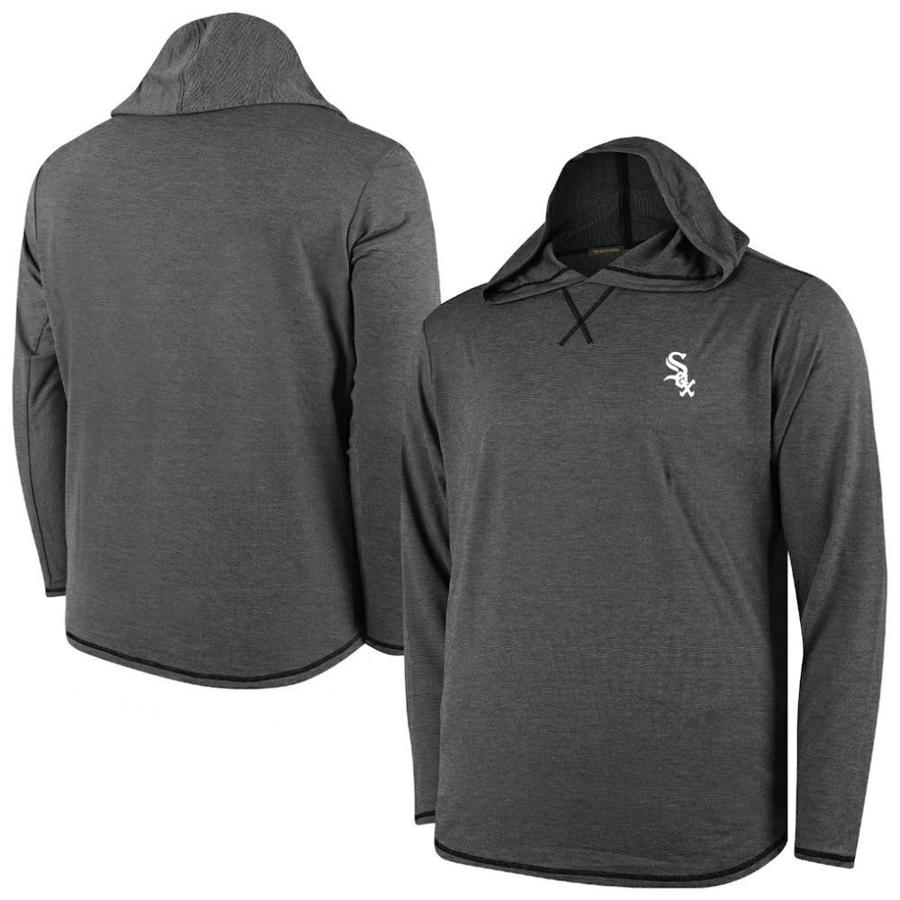 Chicago White Sox Butter Stripe Tri-Blend Long Sleeve Hoodie T-Shirt - Black Near Me