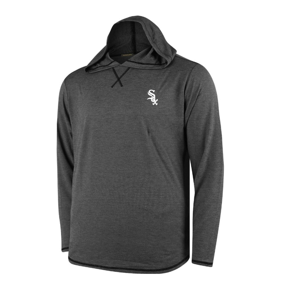 Chicago White Sox Butter Stripe Tri-Blend Long Sleeve Hoodie T-Shirt - Black Near Me