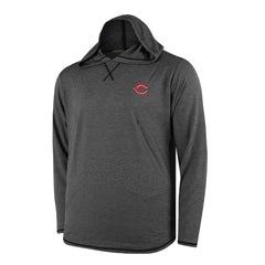 Cincinnati Reds Butter Stripe Tri-Blend Long Sleeve Hoodie T-Shirt - Black for sale