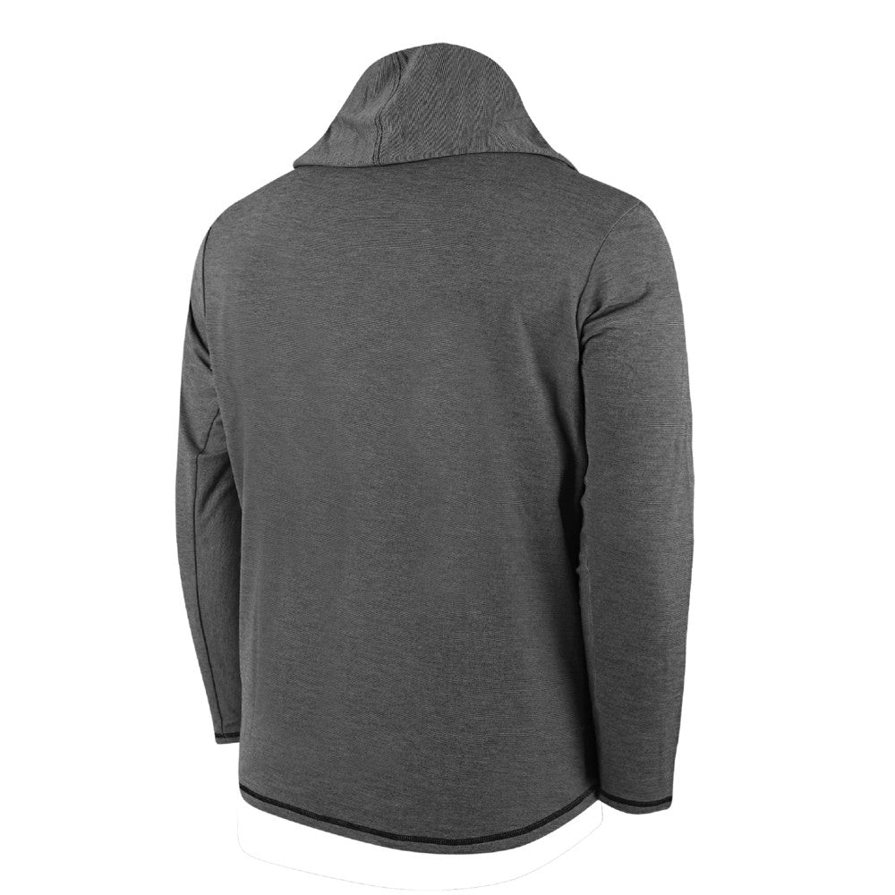 Cincinnati Reds Butter Stripe Tri-Blend Long Sleeve Hoodie T-Shirt - Black for sale