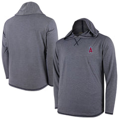 Los Angeles Angels Butter Stripe Tri-Blend Long Sleeve Hoodie T-Shirt - Navy On Sale