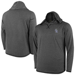 Colorado Rockies Butter Stripe Tri-Blend Long Sleeve Hoodie T-Shirt - Black Clearance