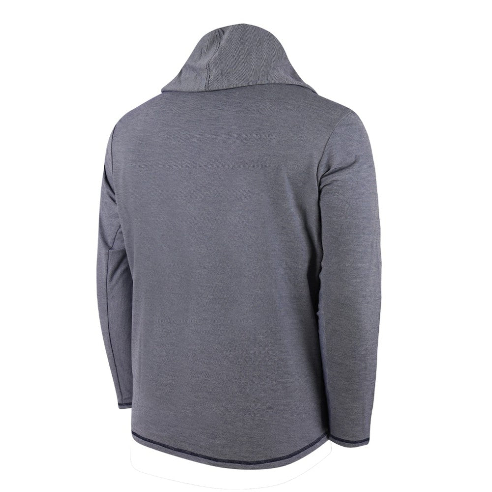 Tampa Bay Rays Butter Stripe Tri-Blend Long Sleeve Hoodie T-Shirt - Navy Near Me