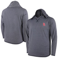 St. Louis Cardinals Butter Stripe Tri-Blend Long Sleeve Hoodie T-Shirt - Navy discount