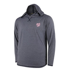 Washington Nationals Butter Stripe Tri-Blend Long Sleeve Hoodie T-Shirt - Navy discount