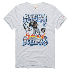 Bo Jackson Las Vegas Raiders Homage Unisex Retro Angry Runs Tri-Blend T-Shirt Ash - NFL