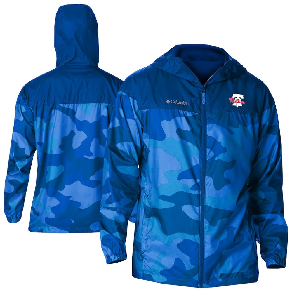 Philadelphia Phillies Columbia Camo Flash Challenger Full-Zip Windbreaker Jacket On Sale