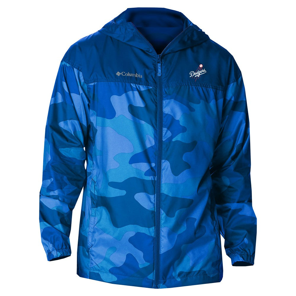 Los Angeles Dodgers Columbia Camo Flash Challenger Full-Zip Windbreaker Jacket Lifestyle