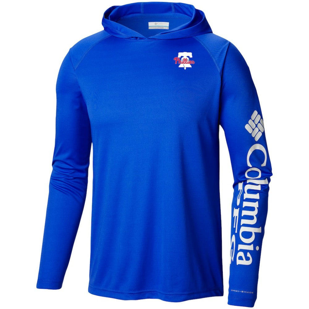 Philadelphia Phillies Columbia Omni-Wick Terminal Tackle Raglan Long Sleeve Hoodie T-Shirt Near Me