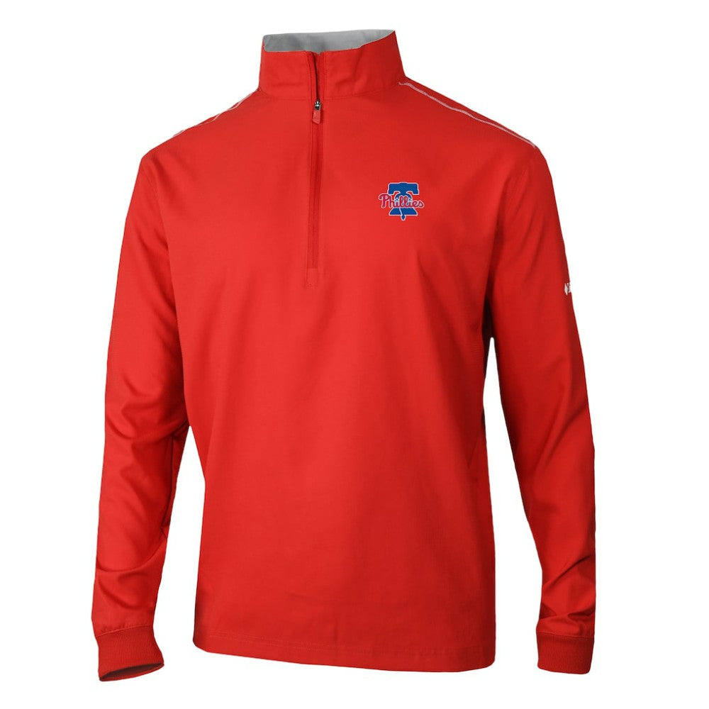 Philadelphia Phillies Columbia Omni-Wick Bogey's Paradise Quarter-Zip Top On Sale