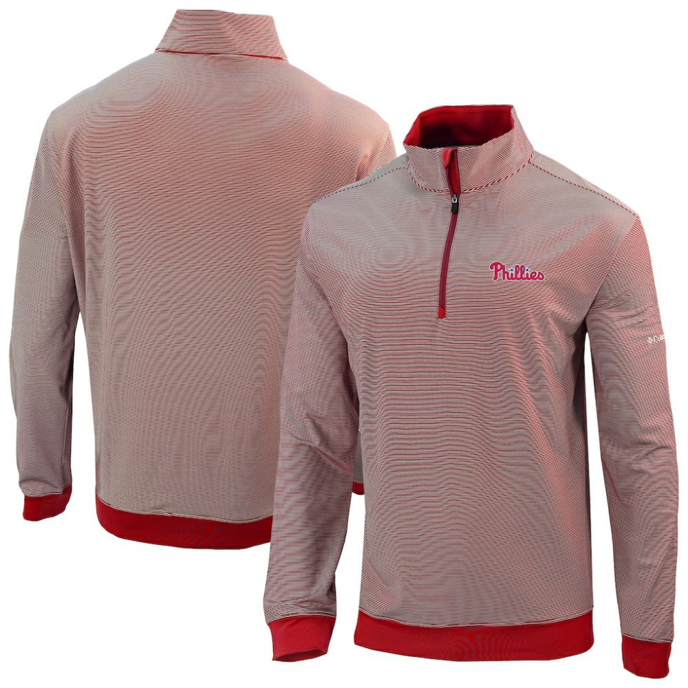 Philadelphia Phillies Columbia Omni-Wick Even Lie Quarter-Zip Pullover Top Lifestyle