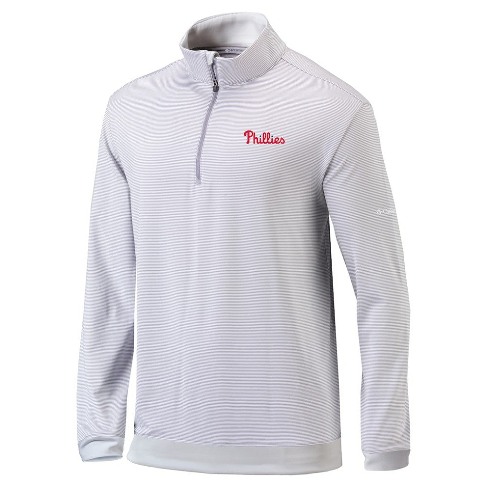 Philadelphia Phillies Columbia Omni-Wick Even Lie Quarter-Zip Pullover Top for sale