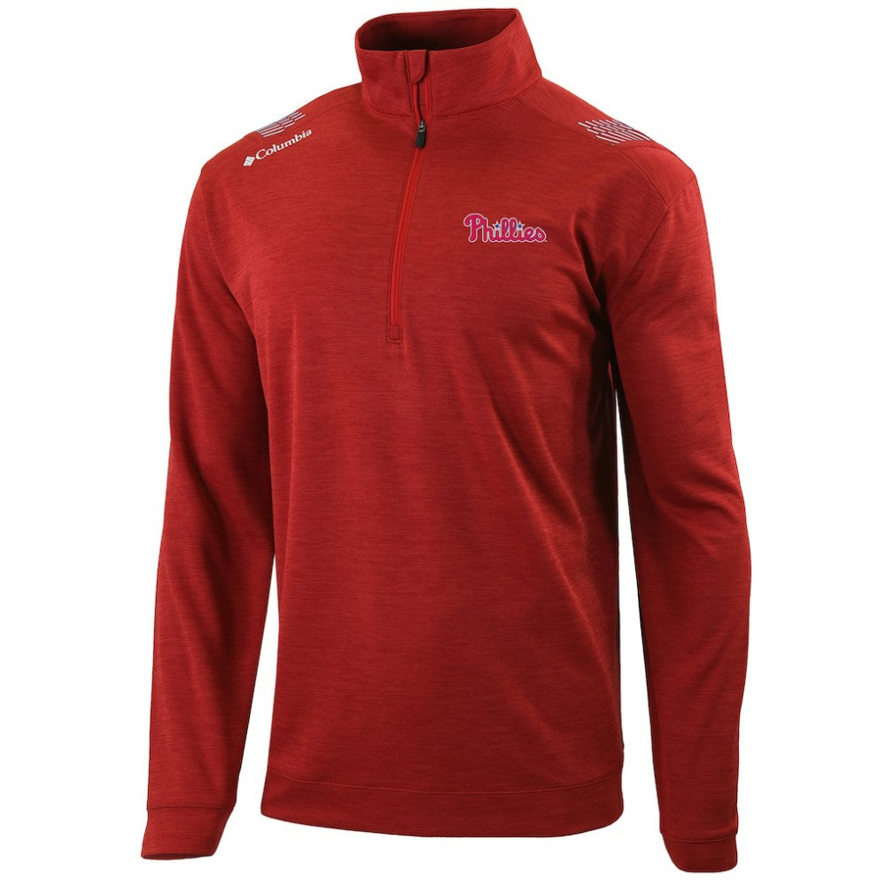 Philadelphia Phillies Columbia Oakland Downs Omni-Wick Quarter-Zip Top for sale
