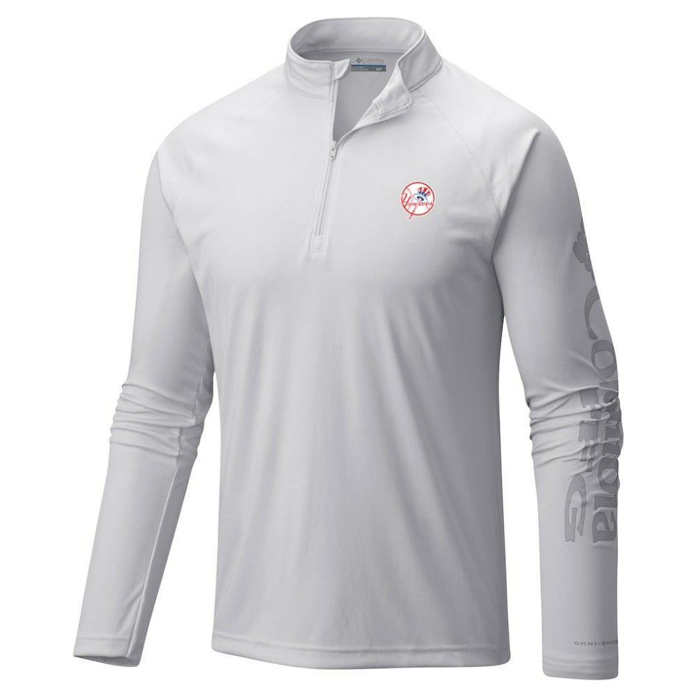 New York Yankees Columbia Terminal Tackle Raglan Omni-Shade Quarter-Zip Pullover Top Online