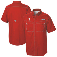 Philadelphia Phillies Columbia Omni-Wick Low Drag Offshore Button-Up Shirt Clearance