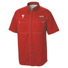 Philadelphia Phillies Columbia Omni-Wick Low Drag Offshore Button-Up Shirt Clearance