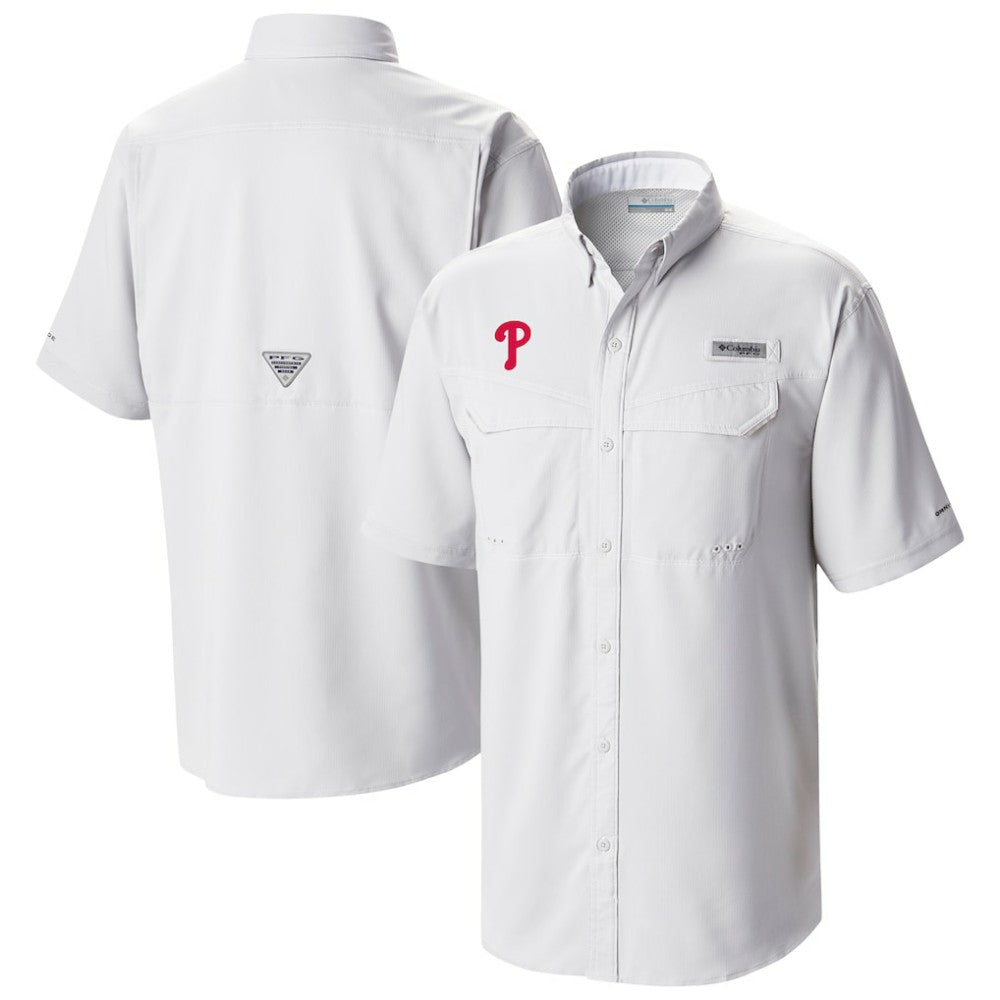 Philadelphia Phillies Columbia Omni-Wick Low Drag Offshore Button-Up Shirt Lifestyle