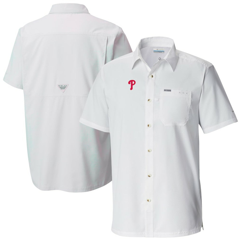Philadelphia Phillies Columbia Slack Tide Omni-Wick Button-Up Camp Shirt Near Me