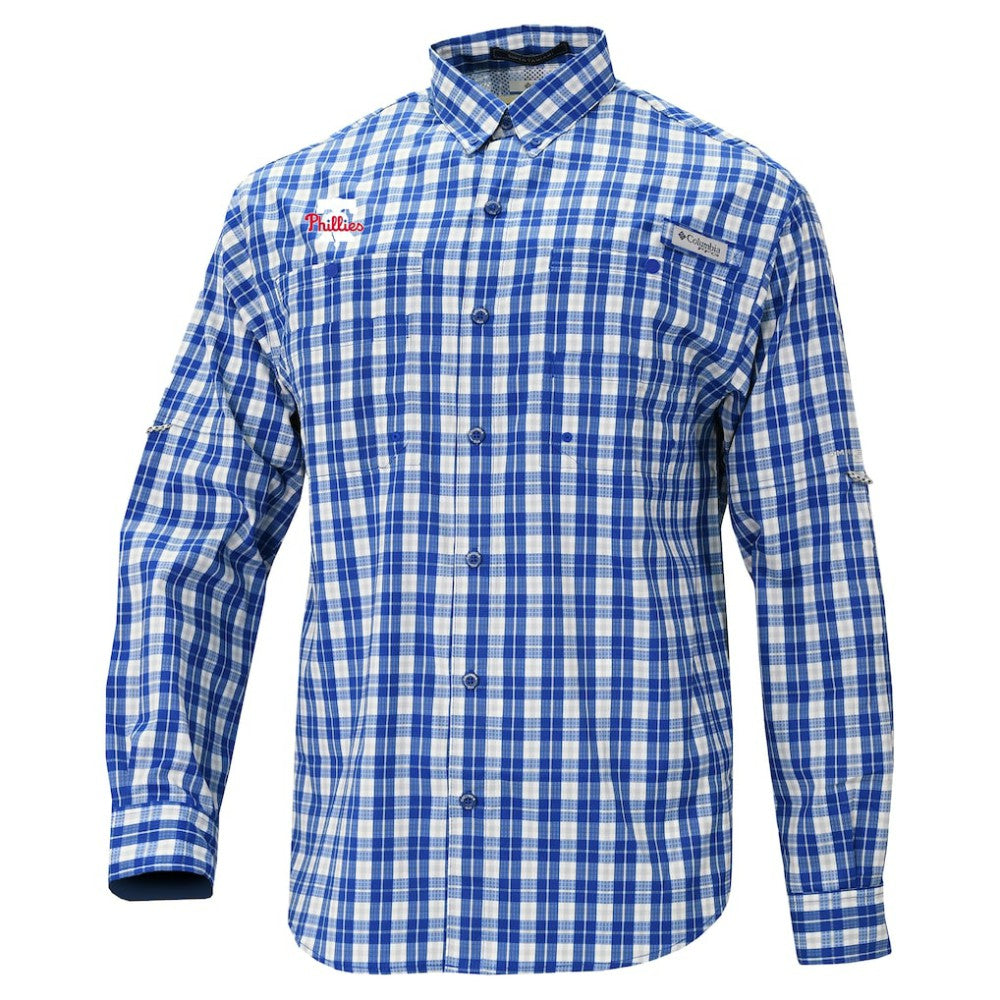 Philadelphia Phillies Columbia Super Slack Tide Omni-Wick Button-Up Shirt Sale