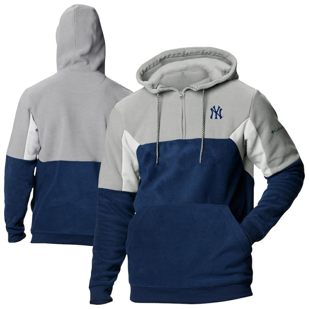 New York Yankees Columbia Lodge Fleece Quarter-Zip Hoodie Clearance
