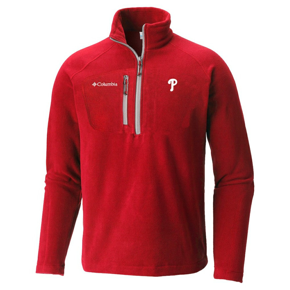 Philadelphia Phillies Columbia Fast Trek III Half-Zip Fleece Pullover Clearance