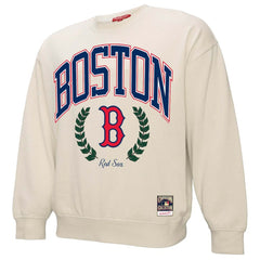 Boston Red Sox Mitchell & Ness Women's Cooperstown Collection Laurel Pullover Sweatshirt discount