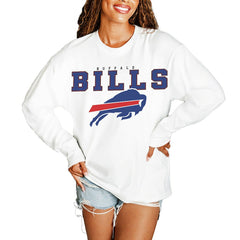 Buffalo Bills Gameday Couture Women's Big Goals Oversized Long Sleeve T-Shirt White - NFL